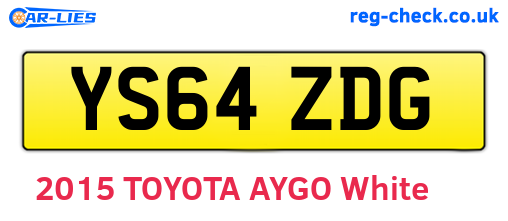 YS64ZDG are the vehicle registration plates.