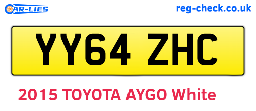 YY64ZHC are the vehicle registration plates.
