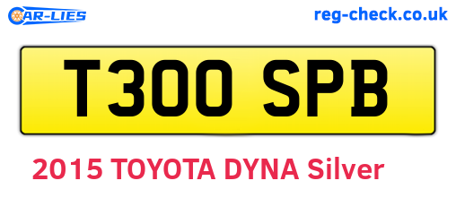 T300SPB are the vehicle registration plates.