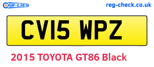 CV15WPZ are the vehicle registration plates.