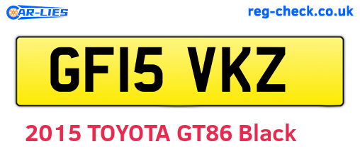 GF15VKZ are the vehicle registration plates.
