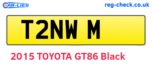 T2NWM are the vehicle registration plates.