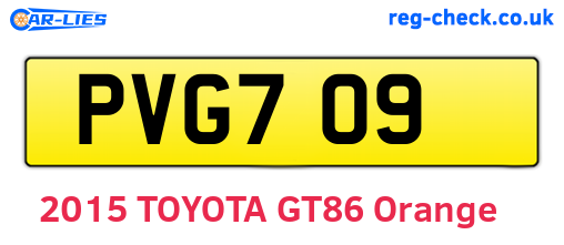PVG709 are the vehicle registration plates.