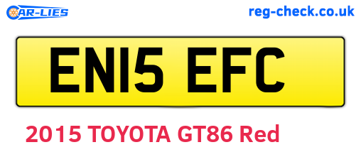 EN15EFC are the vehicle registration plates.
