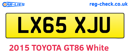 LX65XJU are the vehicle registration plates.