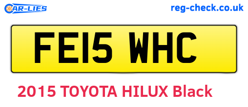 FE15WHC are the vehicle registration plates.