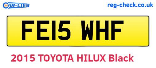 FE15WHF are the vehicle registration plates.
