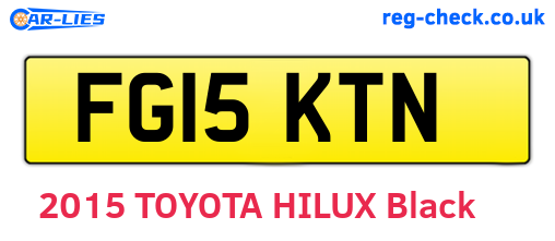 FG15KTN are the vehicle registration plates.