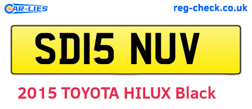 SD15NUV are the vehicle registration plates.