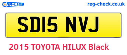 SD15NVJ are the vehicle registration plates.
