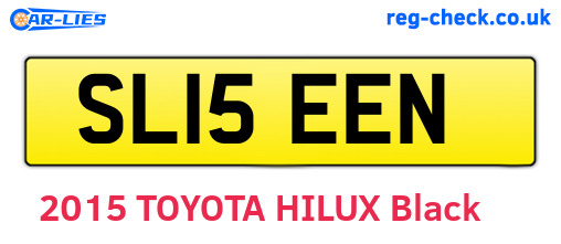 SL15EEN are the vehicle registration plates.