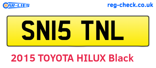 SN15TNL are the vehicle registration plates.