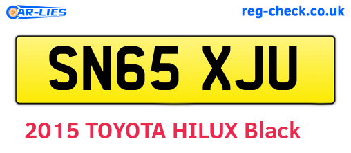SN65XJU are the vehicle registration plates.