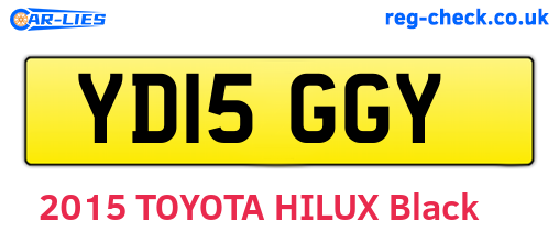 YD15GGY are the vehicle registration plates.