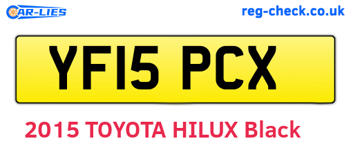 YF15PCX are the vehicle registration plates.