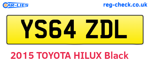 YS64ZDL are the vehicle registration plates.