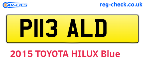P113ALD are the vehicle registration plates.