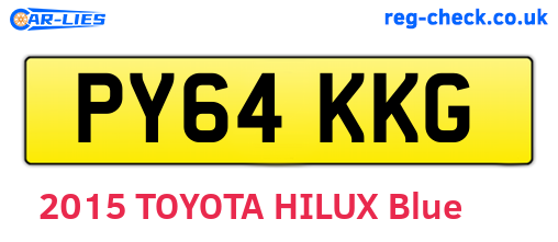 PY64KKG are the vehicle registration plates.