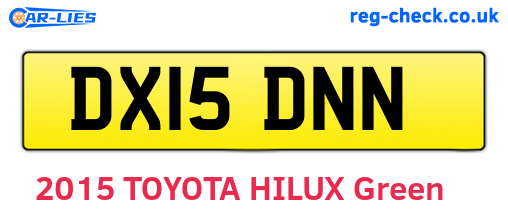 DX15DNN are the vehicle registration plates.