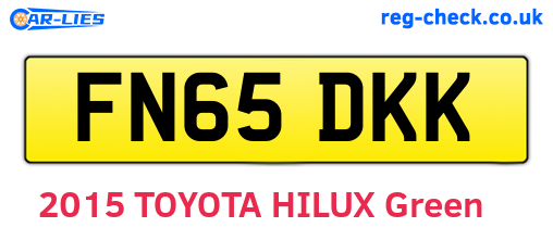 FN65DKK are the vehicle registration plates.