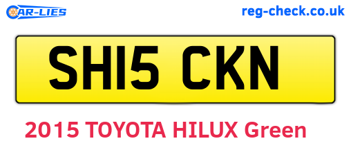 SH15CKN are the vehicle registration plates.