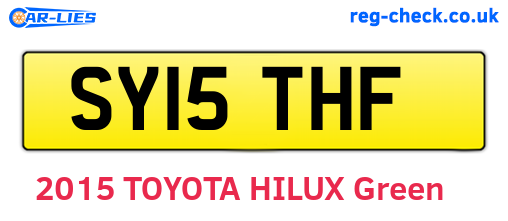 SY15THF are the vehicle registration plates.