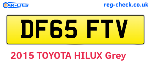 DF65FTV are the vehicle registration plates.
