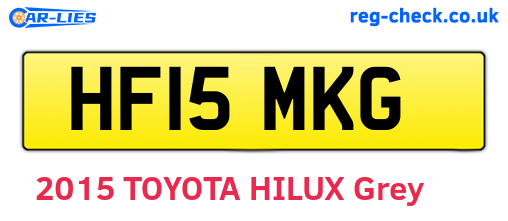 HF15MKG are the vehicle registration plates.