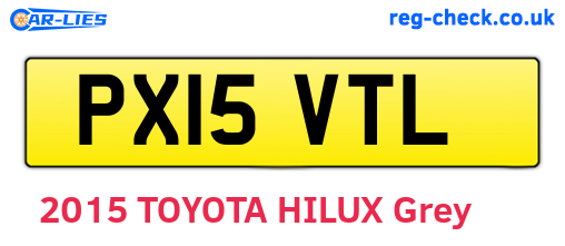 PX15VTL are the vehicle registration plates.