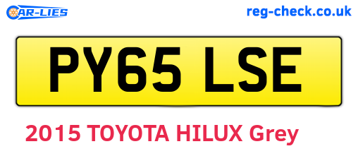 PY65LSE are the vehicle registration plates.