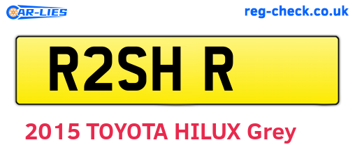 R2SHR are the vehicle registration plates.