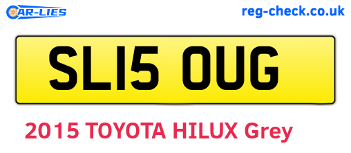 SL15OUG are the vehicle registration plates.