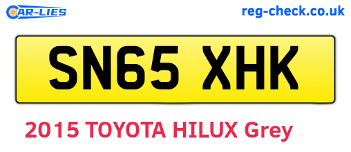 SN65XHK are the vehicle registration plates.