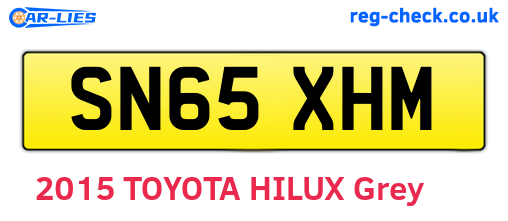 SN65XHM are the vehicle registration plates.
