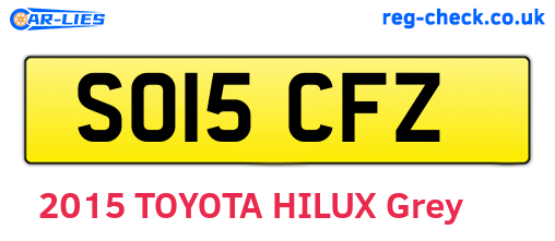 SO15CFZ are the vehicle registration plates.