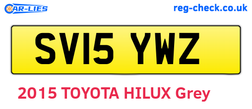 SV15YWZ are the vehicle registration plates.