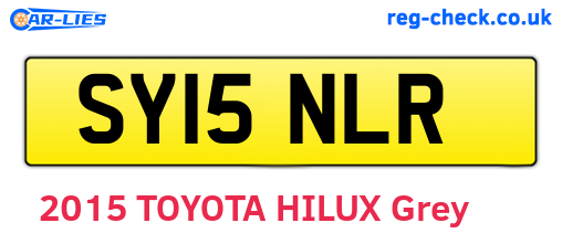 SY15NLR are the vehicle registration plates.