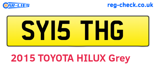 SY15THG are the vehicle registration plates.