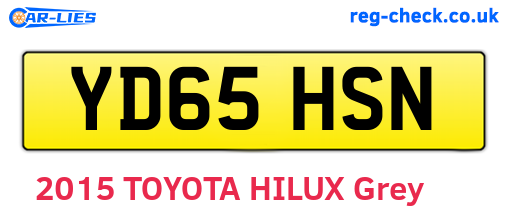 YD65HSN are the vehicle registration plates.