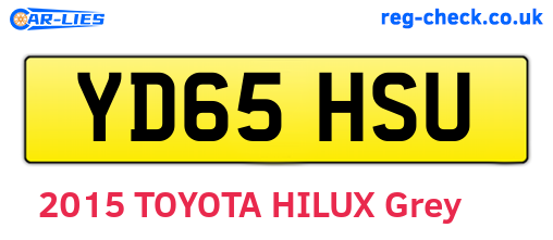 YD65HSU are the vehicle registration plates.