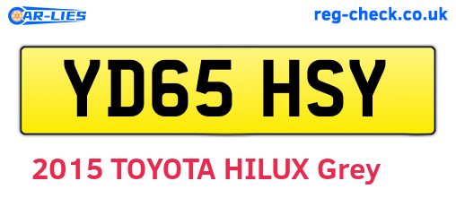 YD65HSY are the vehicle registration plates.