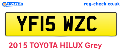 YF15WZC are the vehicle registration plates.