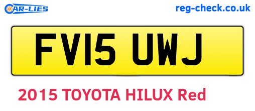 FV15UWJ are the vehicle registration plates.