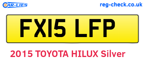 FX15LFP are the vehicle registration plates.