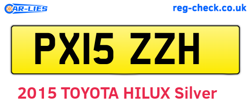 PX15ZZH are the vehicle registration plates.