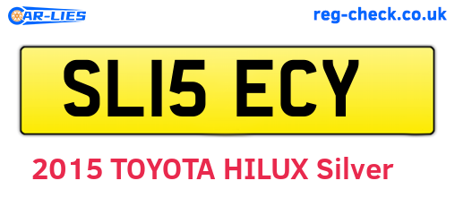 SL15ECY are the vehicle registration plates.