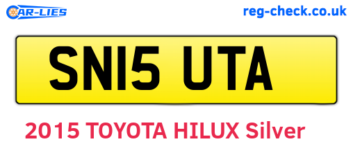 SN15UTA are the vehicle registration plates.