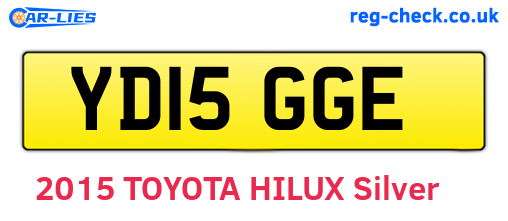 YD15GGE are the vehicle registration plates.