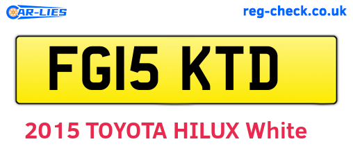 FG15KTD are the vehicle registration plates.