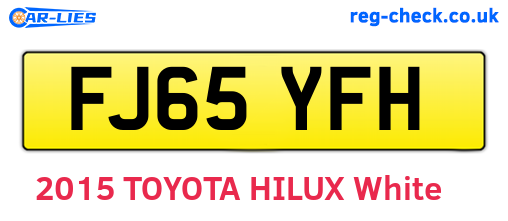 FJ65YFH are the vehicle registration plates.